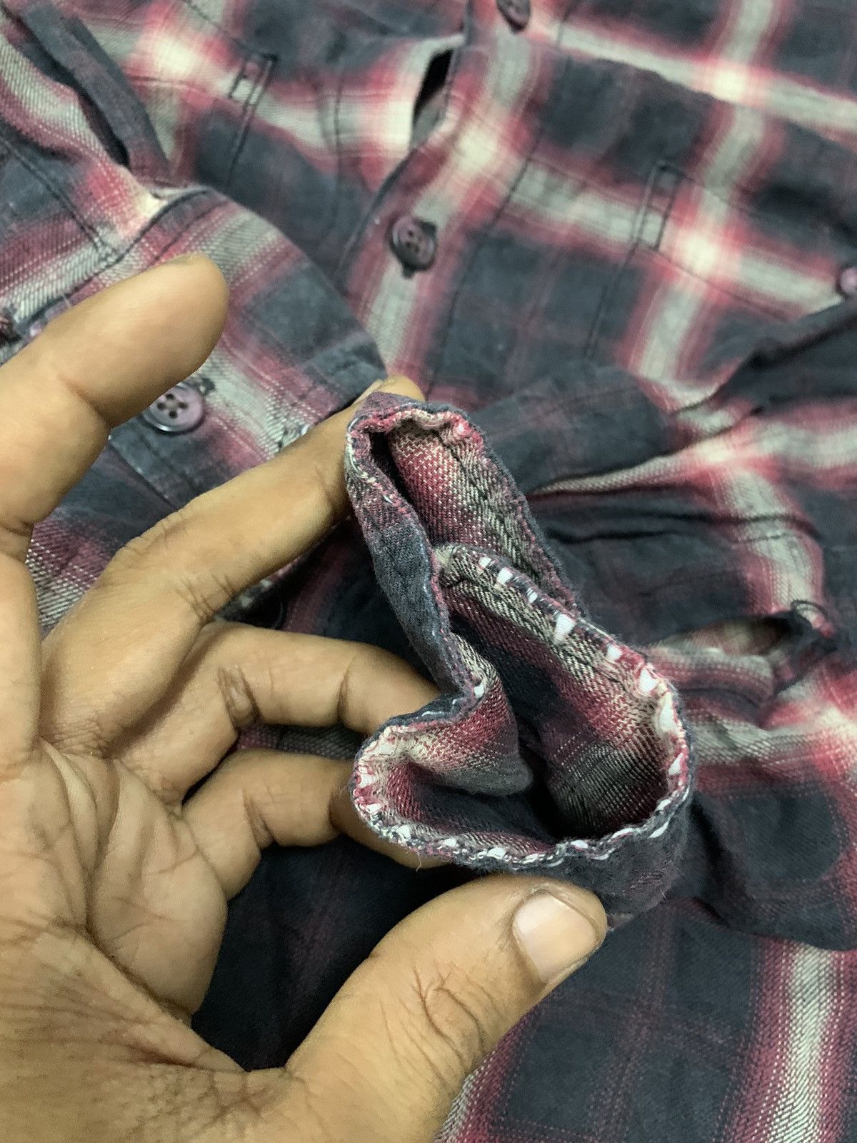 Japanese Brand × Neighborhood × Wtaps NEIGBHBORHOOD X WTAPS BUTTON UP DISTRESSED Size US L / EU 52-54 / 3 - 6 Thumbnail