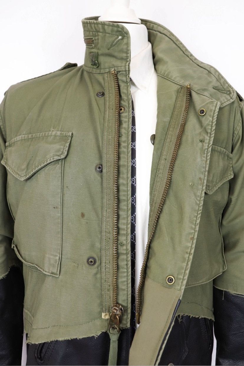 Vintage 1 of 1 vintage army leather jacket hybrid Size US L / EU 52-54 / 3 - 13 Thumbnail