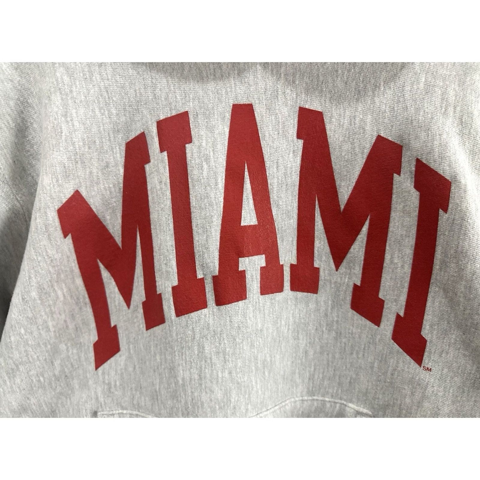 Champion VTG 90s University of Miami Champion Reverse Weave Hoodie Sweatshirt L Gray Mens Size US L / EU 52-54 / 3 - 4 Thumbnail