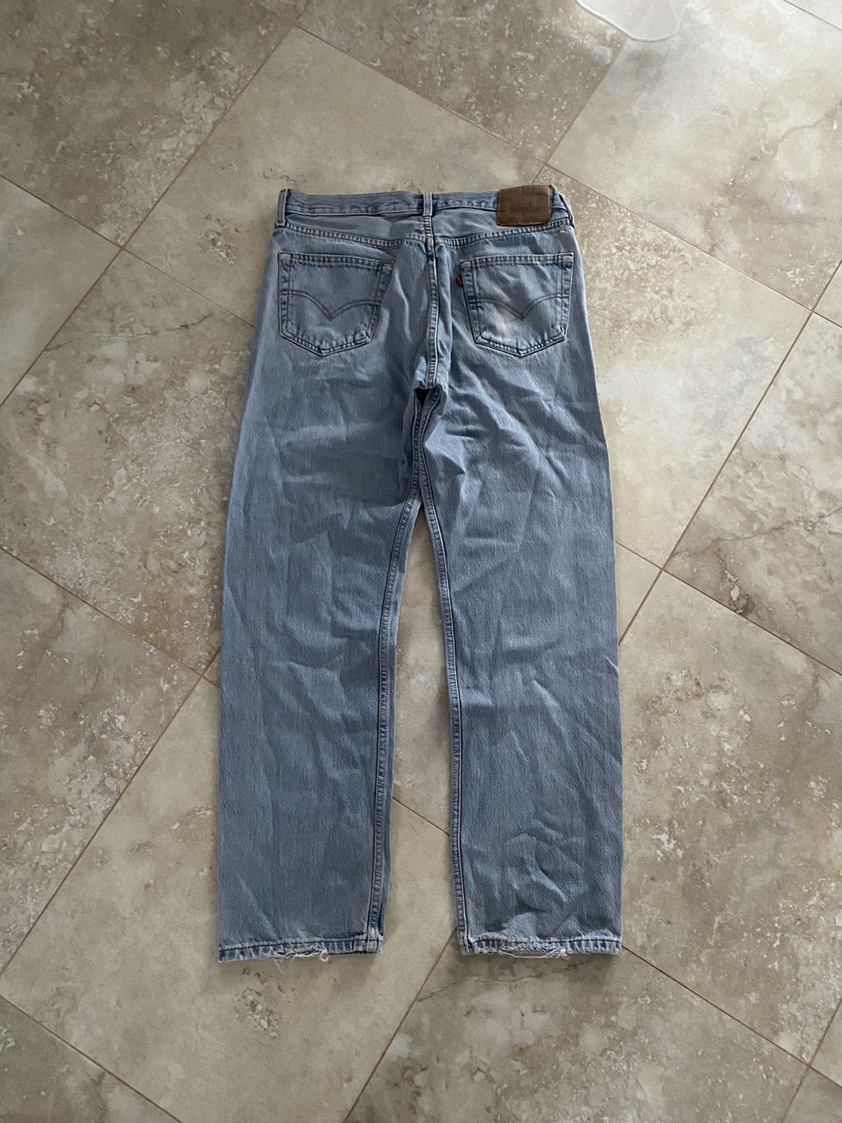 Levi's Vintage Levis Baggy Jeans Blue 501 Usa 2000s Y2K Streetwear Size US 35 - 5 Thumbnail