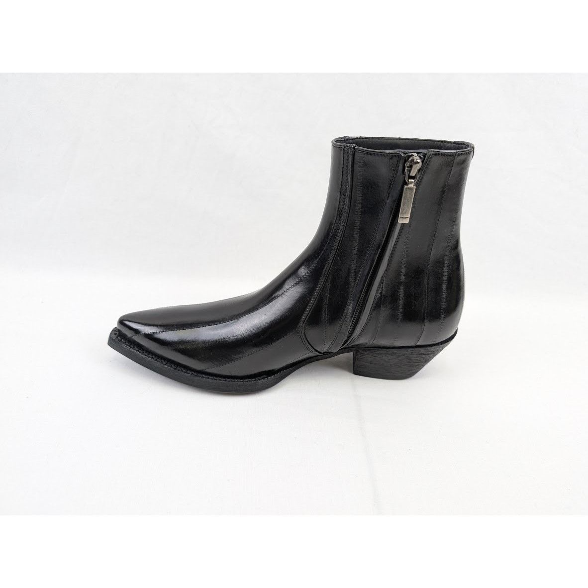Saint Laurent Paris o1rshd1 Eel Anguilla Leather Lukas Boots in Black Size US 9 / EU 42 - 9 Thumbnail