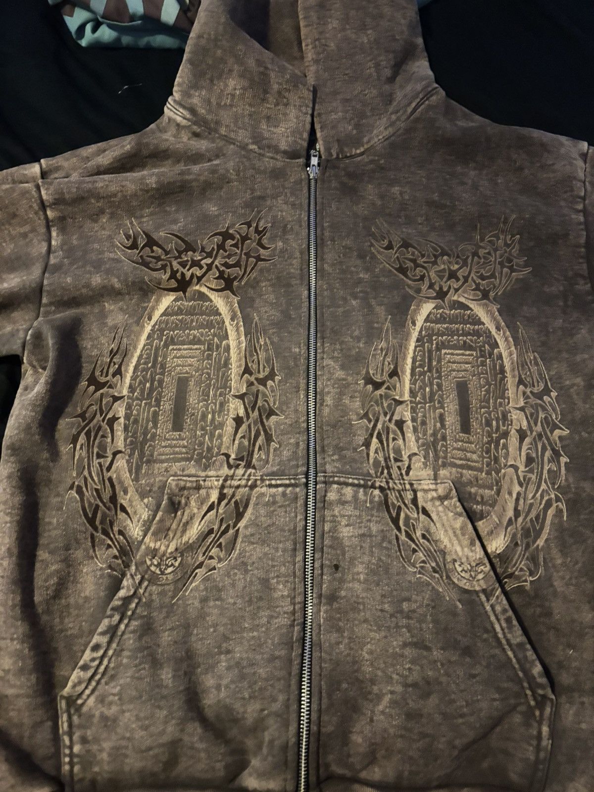 Travis Scott Cactus Jack by Travis Scott God's Country Zip Hoodie 'Brown' Size US XL / EU 56 / 4 - 2 Thumbnail