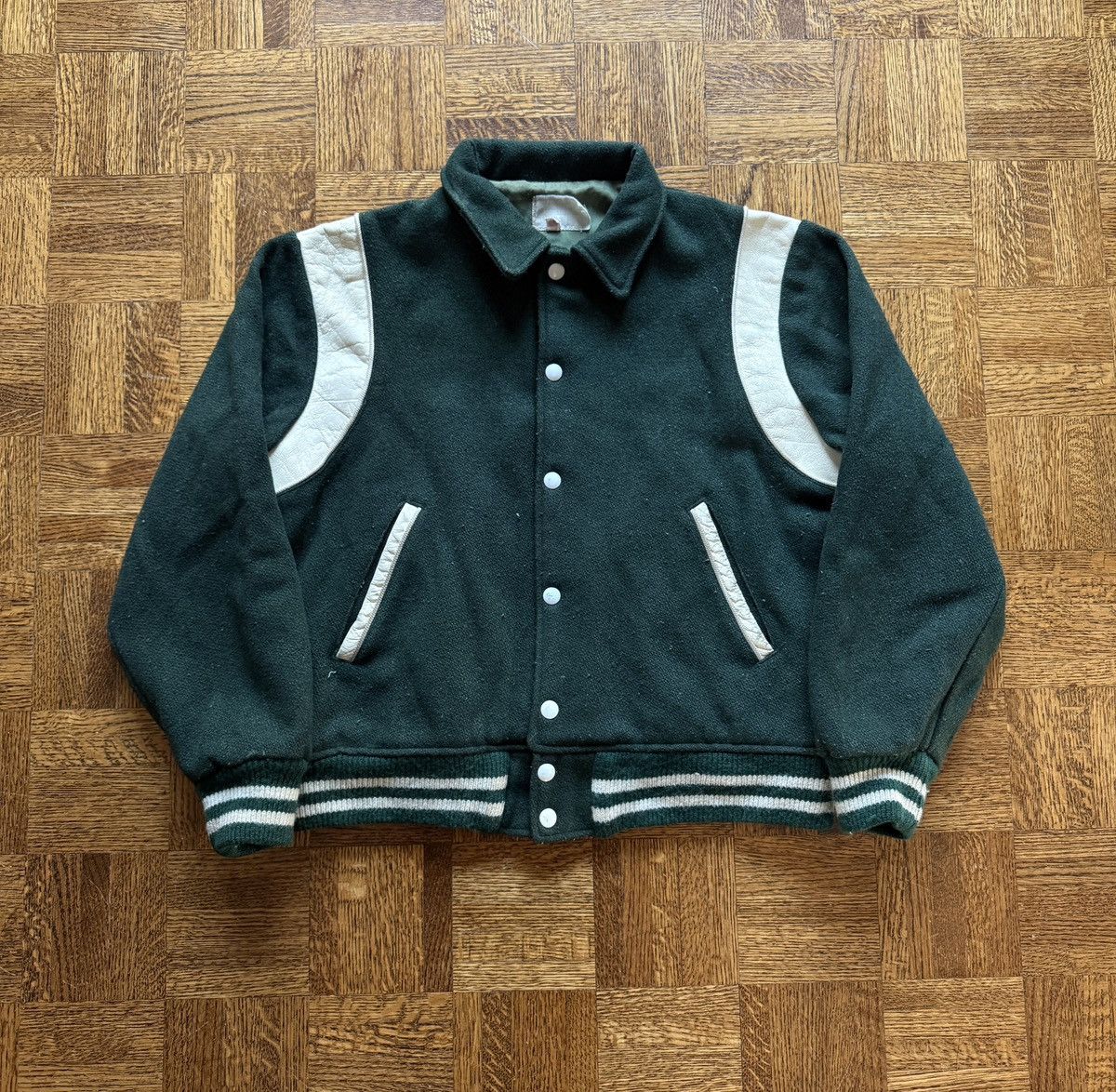 Vintage Vintage 60s Chain Stitched High School Varsity Jacket Size US S / EU 44-46 / 1 - 1 Thumbnail