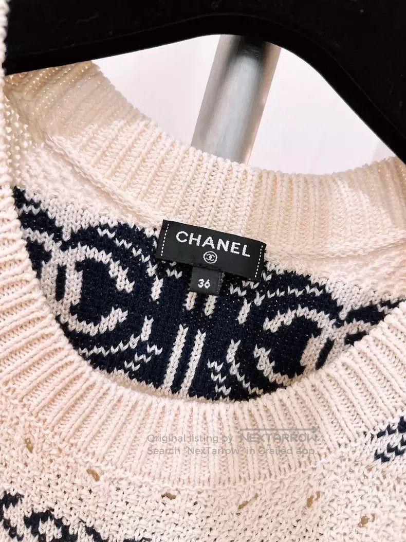 Chanel Chanel Large logo knitted dress Size XS / US 0-2 / IT 36-38 - 8 Thumbnail