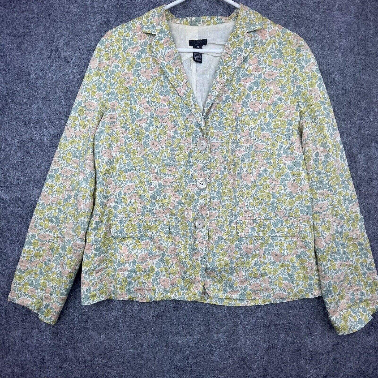 J.Crew Vintage J Crew Collection Blazer Womens 14 Boho Cottage Size XL / US 12-14 / IT 48-50 - 1 Thumbnail