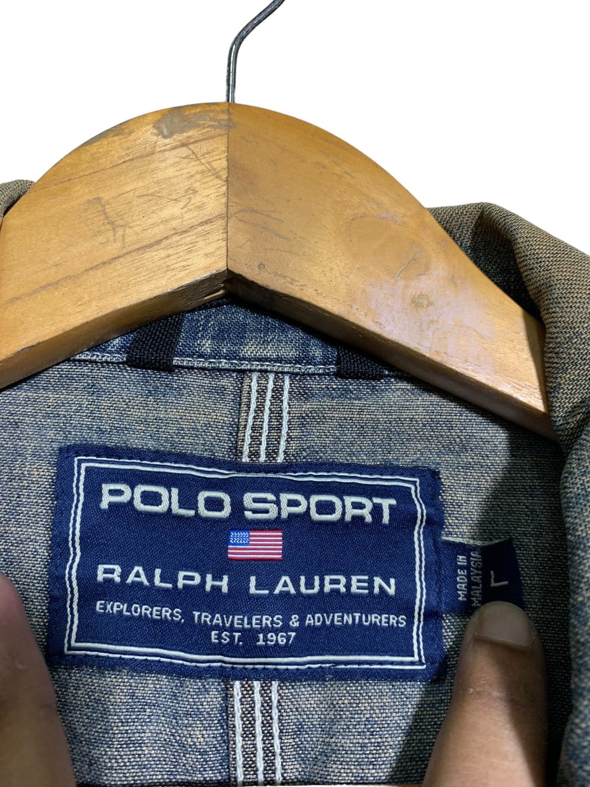 Polo Ralph Lauren 🔥VTG POLO SPORT WORKWEAR DENIM CHORE JACKET Size US L / EU 52-54 / 3 - 4 Thumbnail