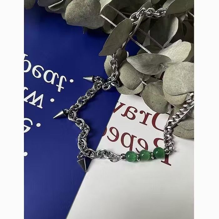 Jewelry × Vintage Punk Rivet Necklace, Spike Necklace, Mens Necklace Size ONE SIZE - 4 Thumbnail