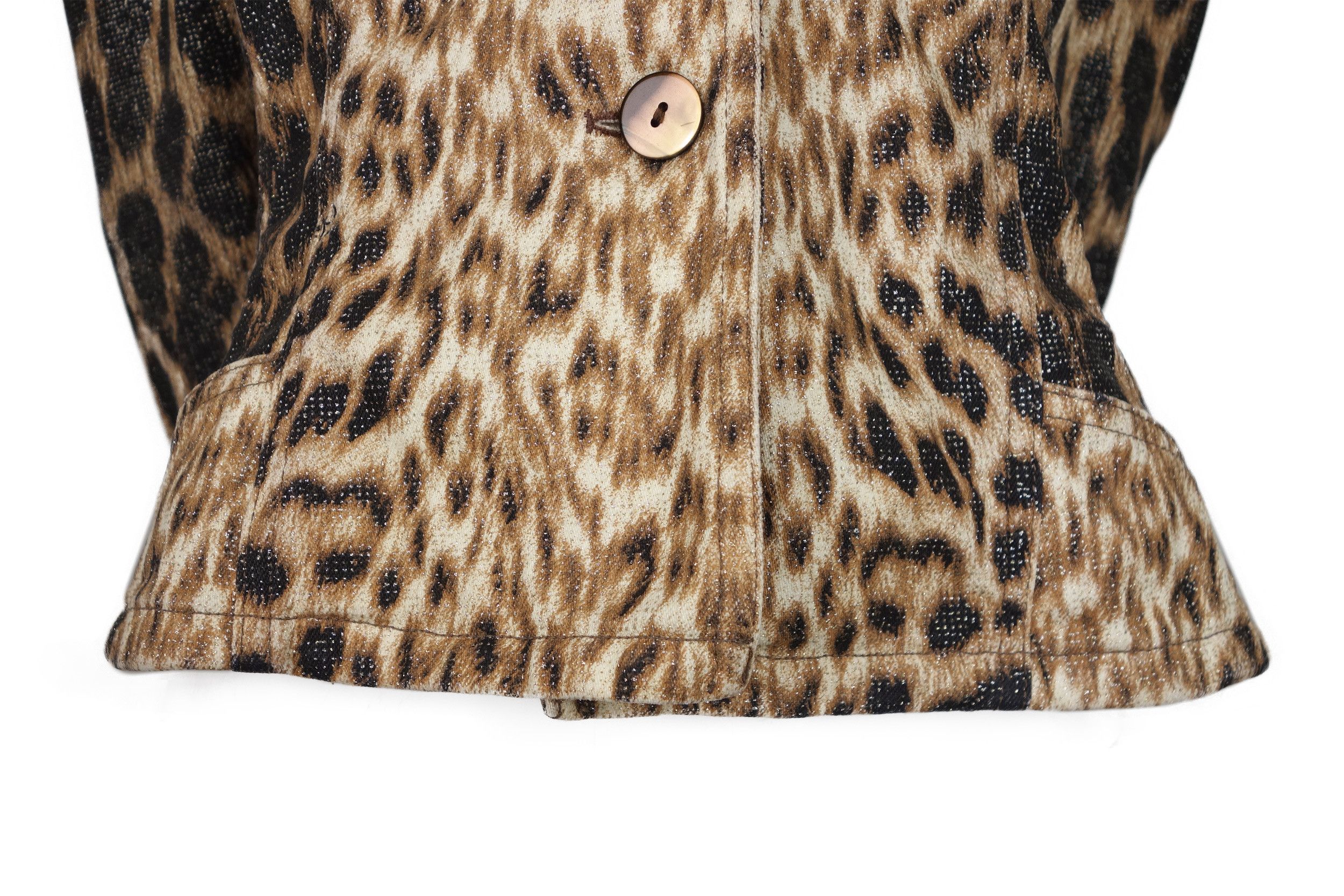 Roberto Cavalli Roberto Cavalli Denim Jacket Leopard Print 90s Vintage Size S / US 4 / IT 40 - 6 Thumbnail
