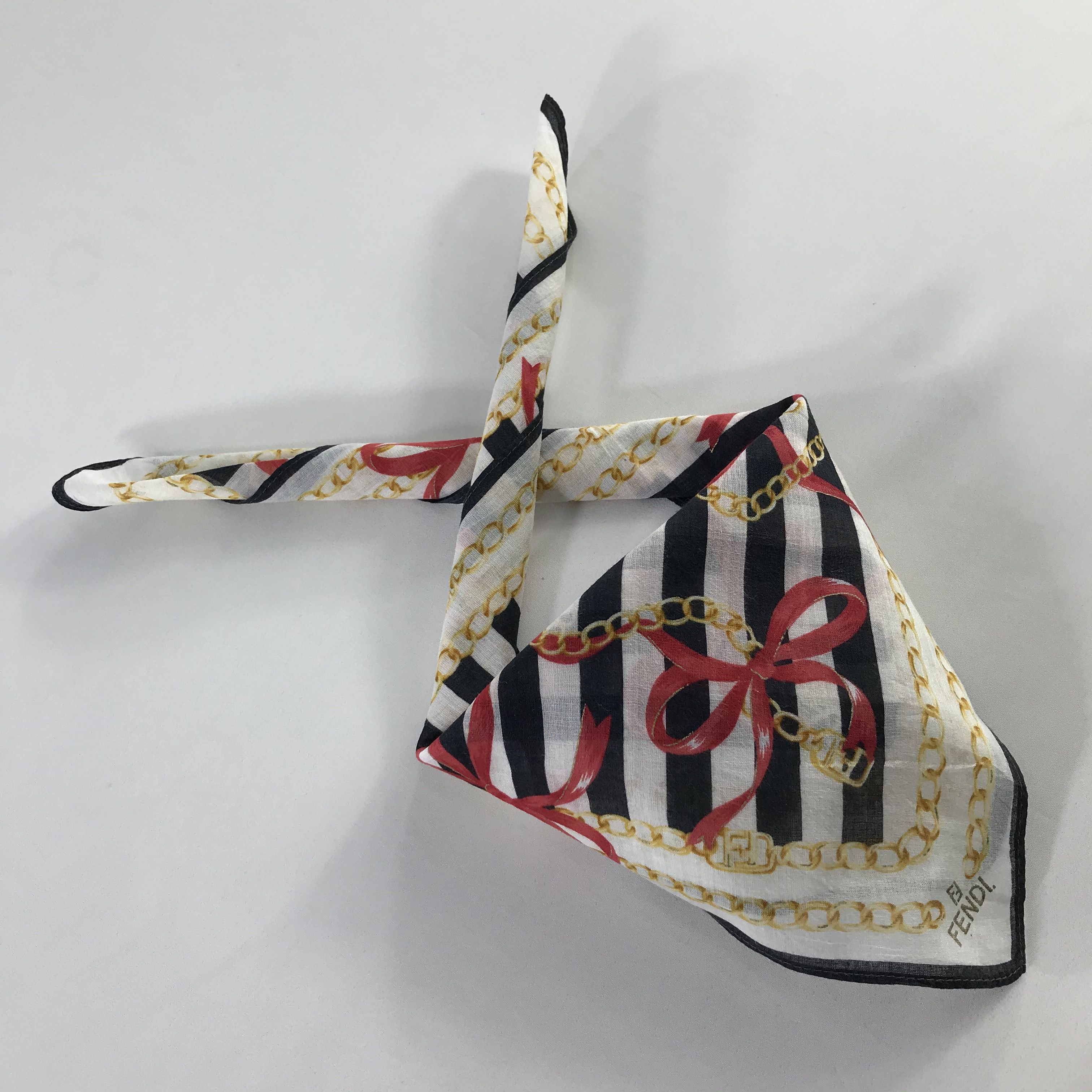 Vintage Vintage Fendi Bandana / Handkerchief / Neckerchief - S575 Size ONE SIZE - 4 Thumbnail
