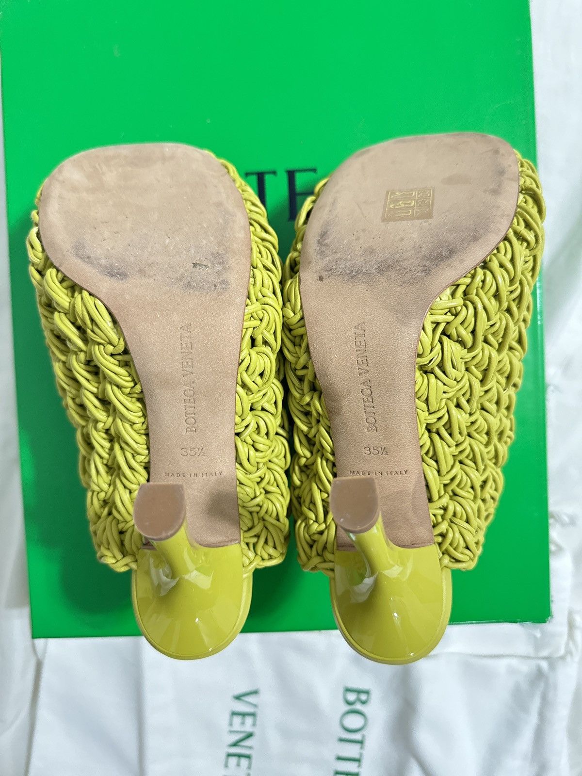 Bottega Veneta Bottega Veneta Mules in shiny crochet Nappa leather/5.5 Size US 5.5 / IT 35.5 - 5 Thumbnail