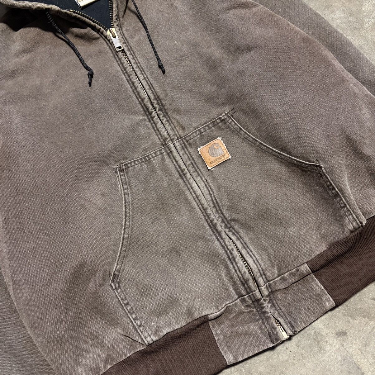 Carhartt Vintage Carhartt Hooded Jacket Workwear Canvas J168 CHT 90s Size US XL / EU 56 / 4 - 7 Thumbnail