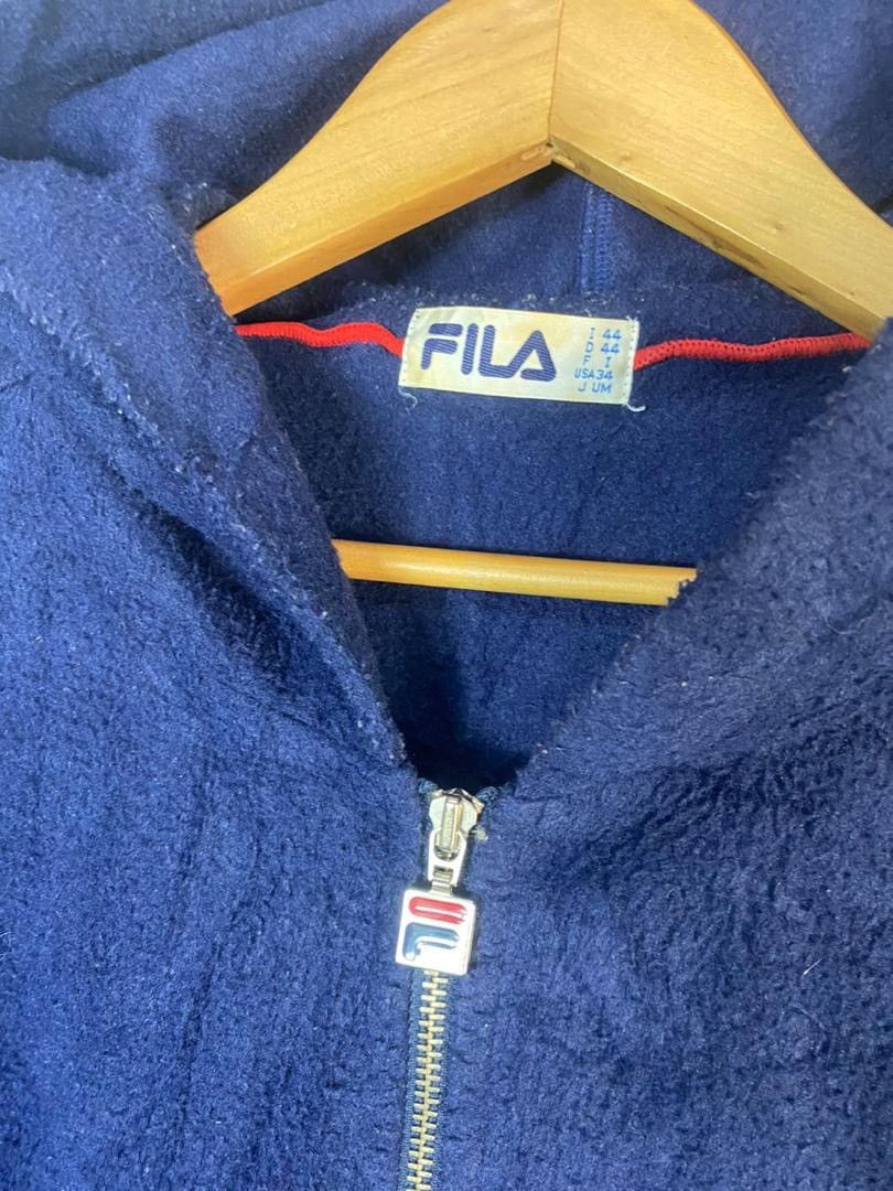 Fila Unisex 🔥Vintage fila spellout fleece zipper hoodie Size US L / EU 52-54 / 3 - 5 Thumbnail