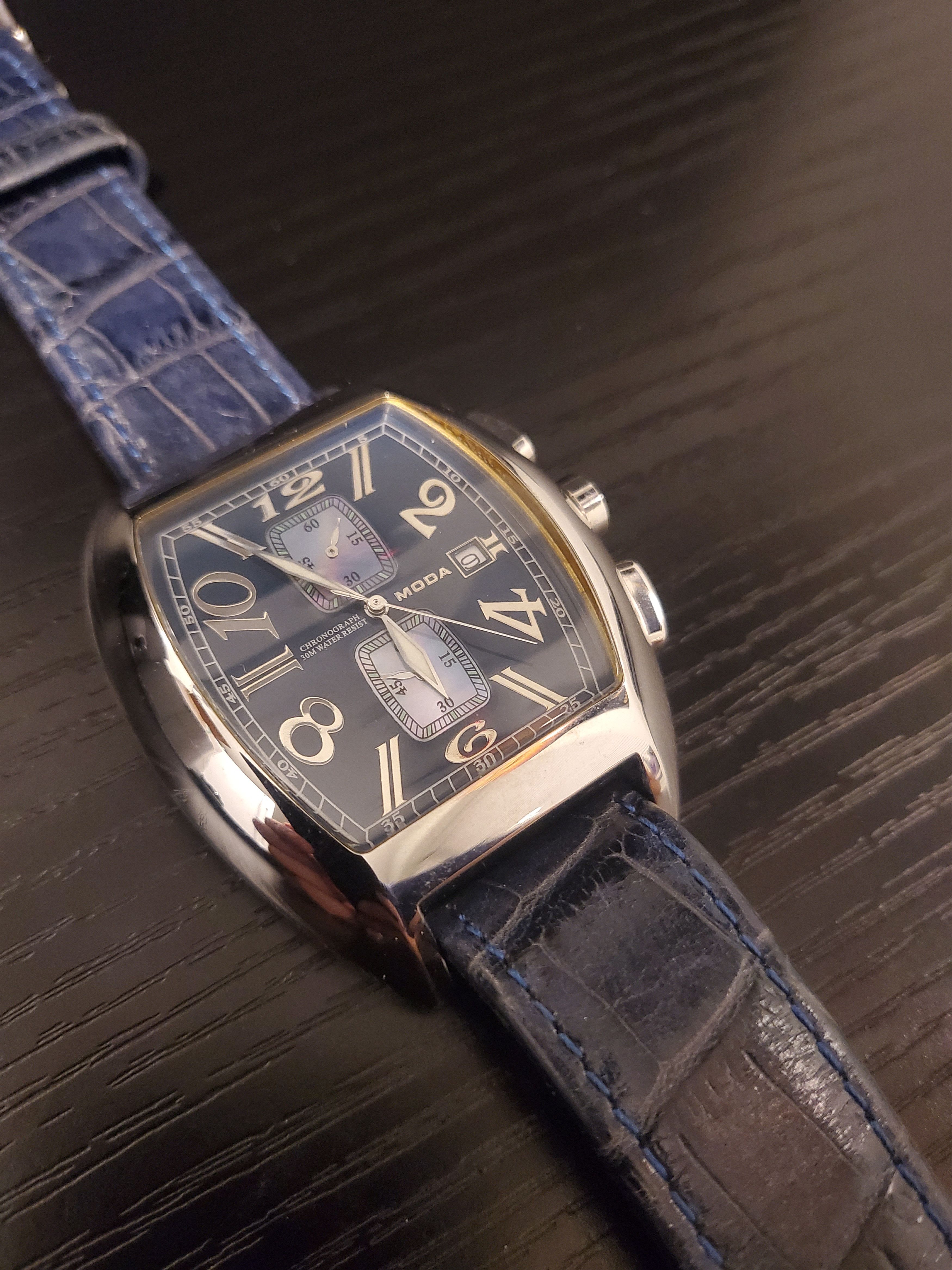 Watch 🔥RARE GORGEOUS Moda Italian 45mm Chronograph Men's Watch | Grailed
