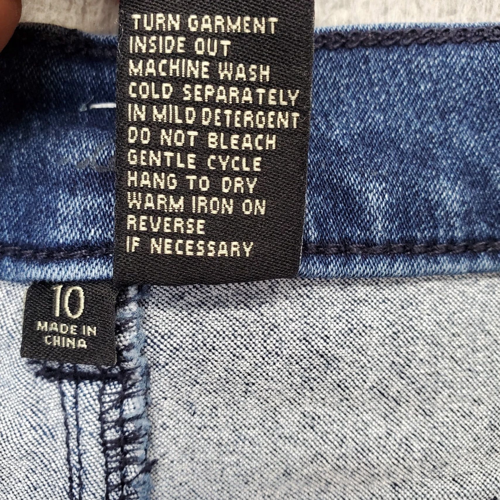 Denime DG2 Faded Whiskered Bootcut Jeans Womens Size 10 Blue Denim Medium Wash Stretch Jeans Women Size 32" / US 10 / IT 46 - 7 Thumbnail