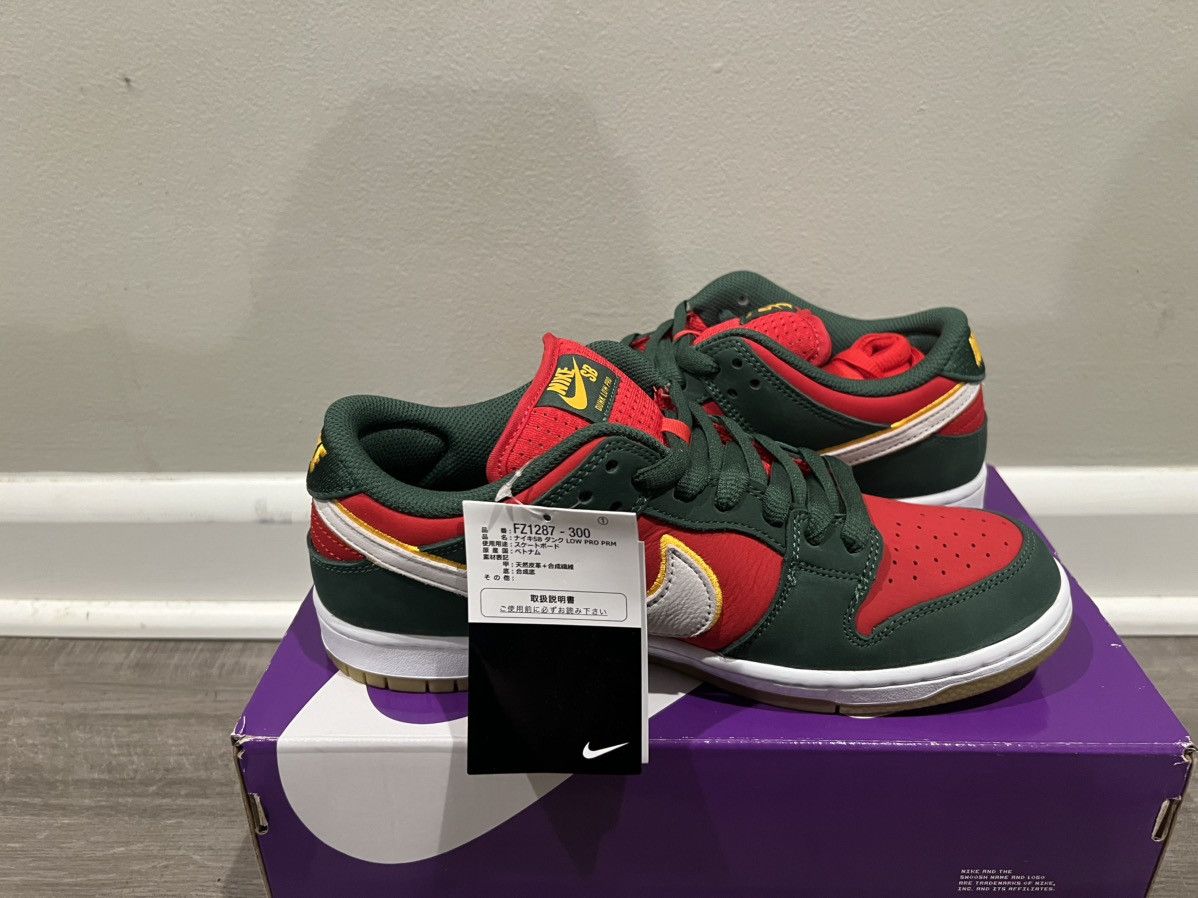 Nike SB Size 8.5 Nike SB Dunk Low Pro Premium Seattle Supersonics Size US 8.5 / EU 41-42 - 5 Thumbnail