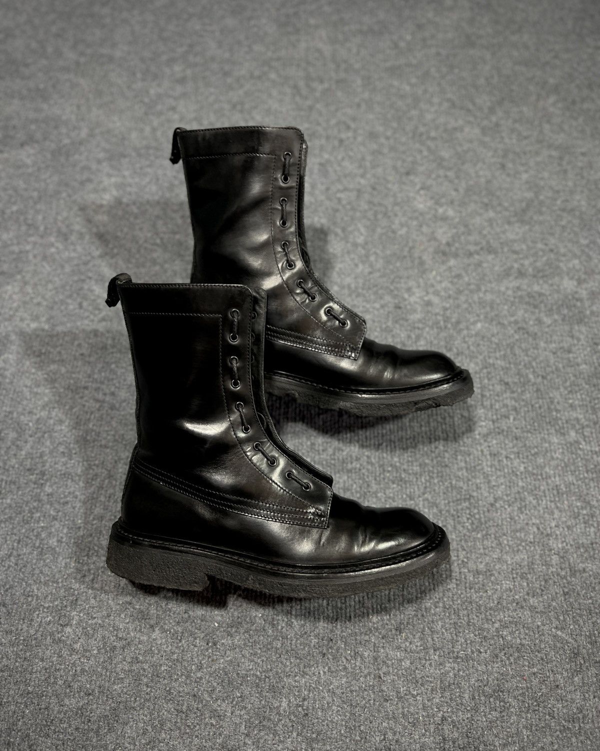 Dior × Hedi Slimane Dior Homme 6.5cm Black Buckle Cuban Heel Boots