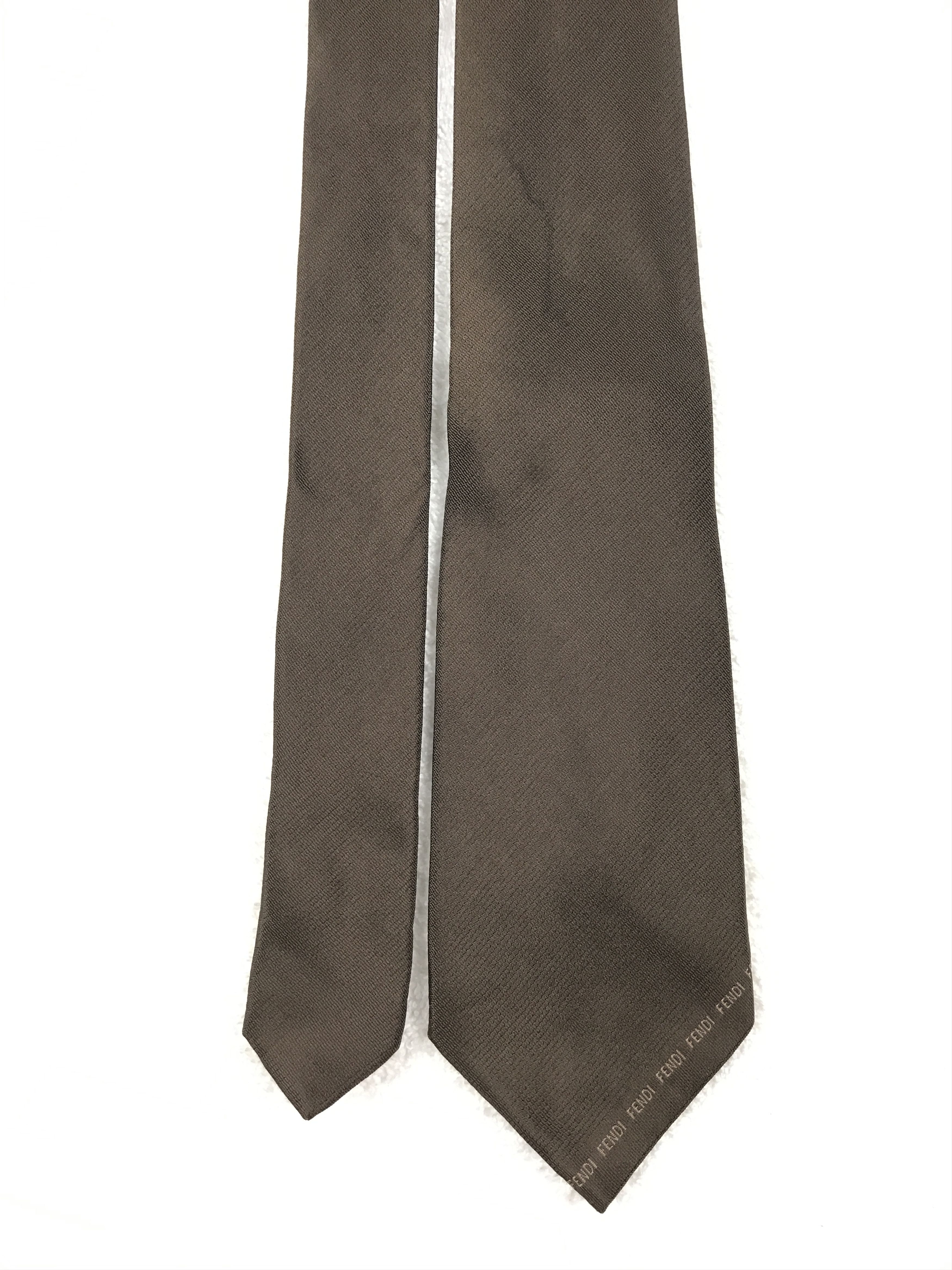 Fendi Vintage Fendi Silk Necktie Size ONE SIZE - 3 Thumbnail