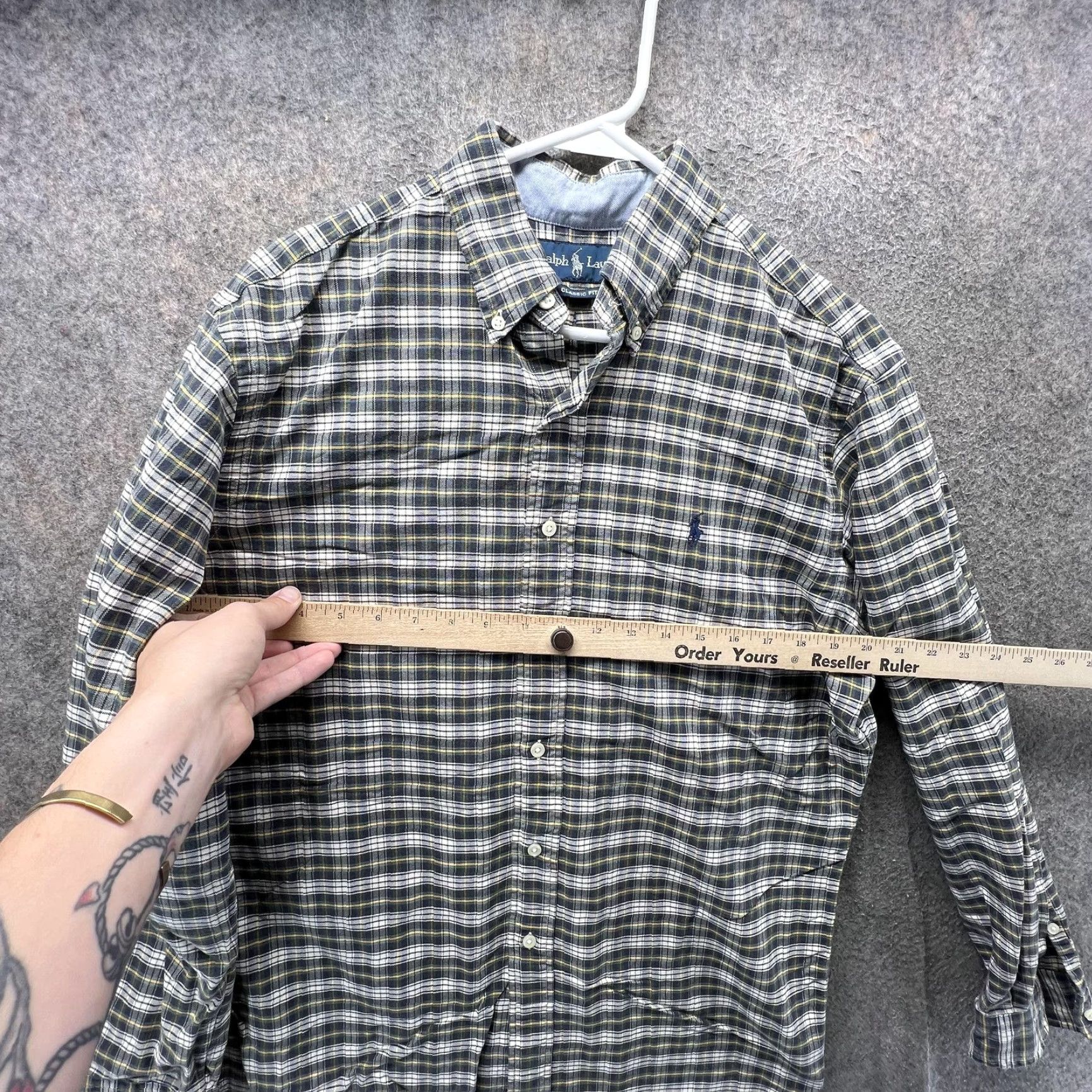 Ralph Lauren Ralph Lauren Shirt Mens Medium Green Tartan Plaid Button Front Casual Woven VTG Size US M / EU 48-50 / 2 - 6 Thumbnail
