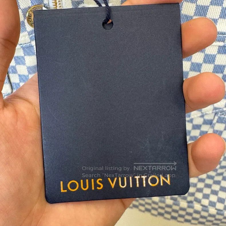 Louis Vuitton Louis Vuitton Blue and white checkerboard leather jacket Size XXS / US 00 / IT 34 - 4 Thumbnail