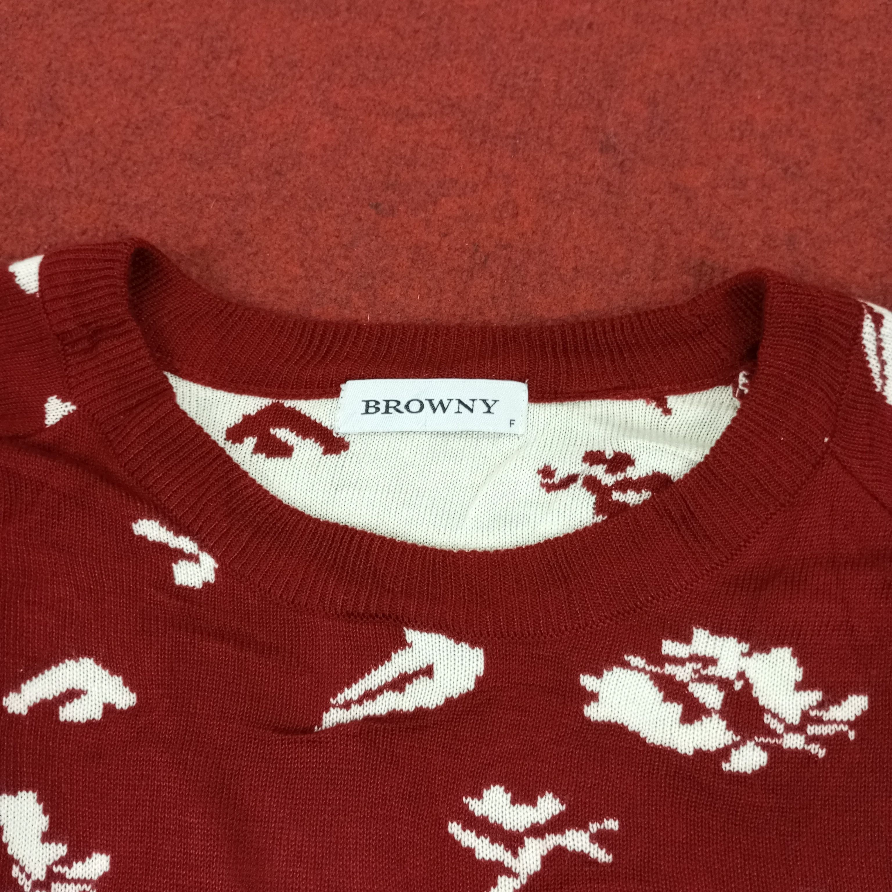 Japanese Brand × Vintage Browny Streetwear Style Knitwear Sweatshirt Size US L / EU 52-54 / 3 - 5 Thumbnail