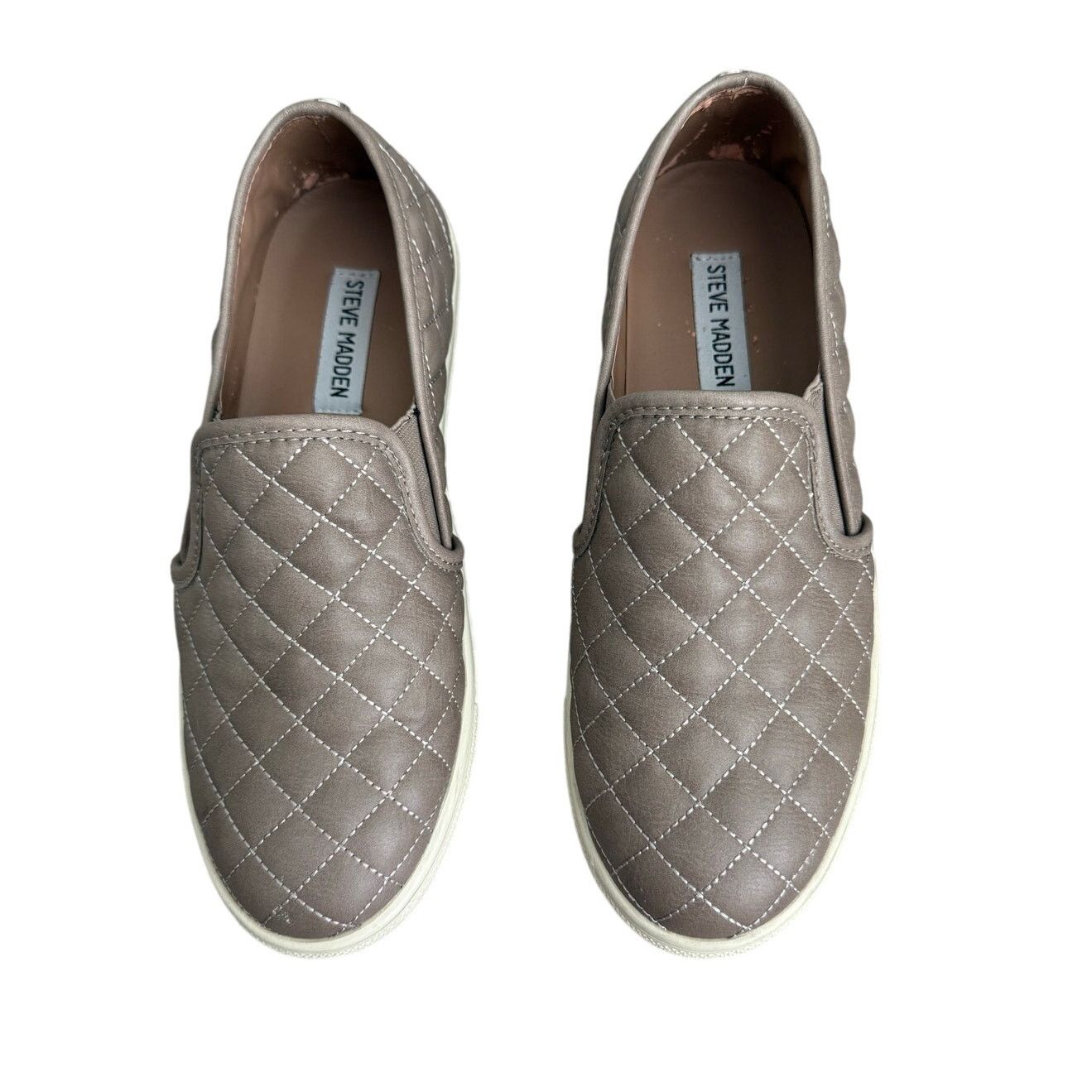 Steve Madden Steve Madden Quilted Taupe Slip-On Sneakers Size US 8.5 / IT 38.5 - 1 Thumbnail