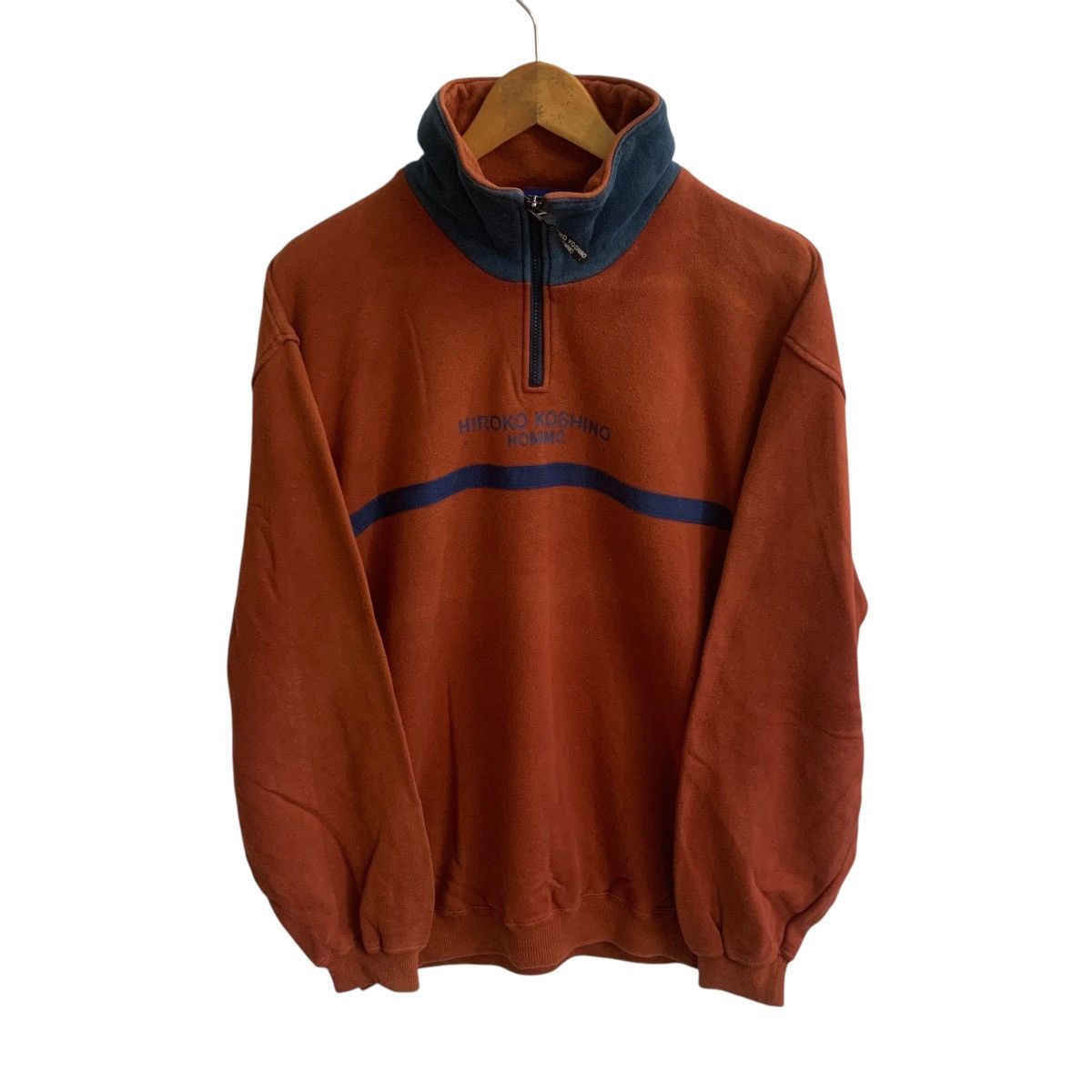 Japanese Brand × Vintage Vintage Hiroko Japanese Brand Half Zip Jumper Sweatshirt Size US L / EU 52-54 / 3 - 1 Thumbnail