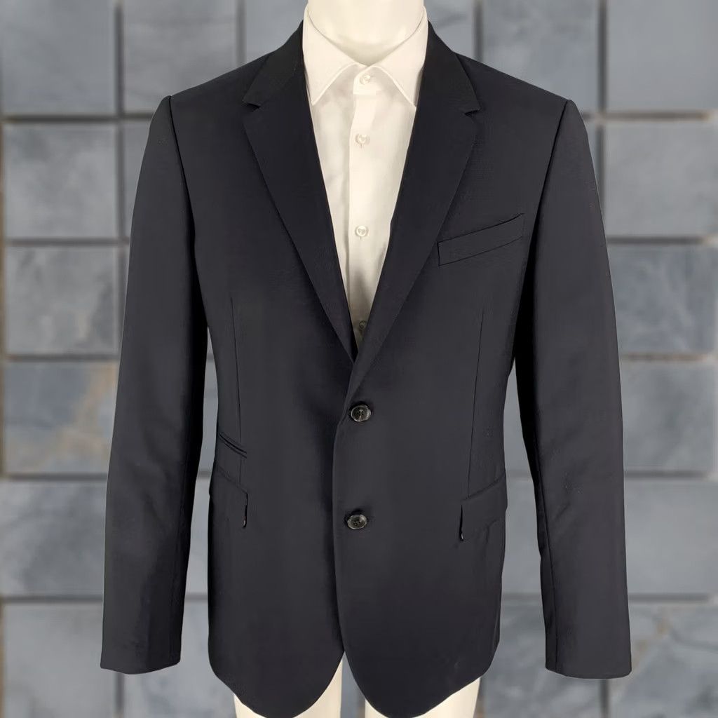 Valentino VALENTINO Navy Wool Mohair Sport Coat Size 42 Notch Lapel Mens Size US XS / EU 42 / 0 - 1 Thumbnail