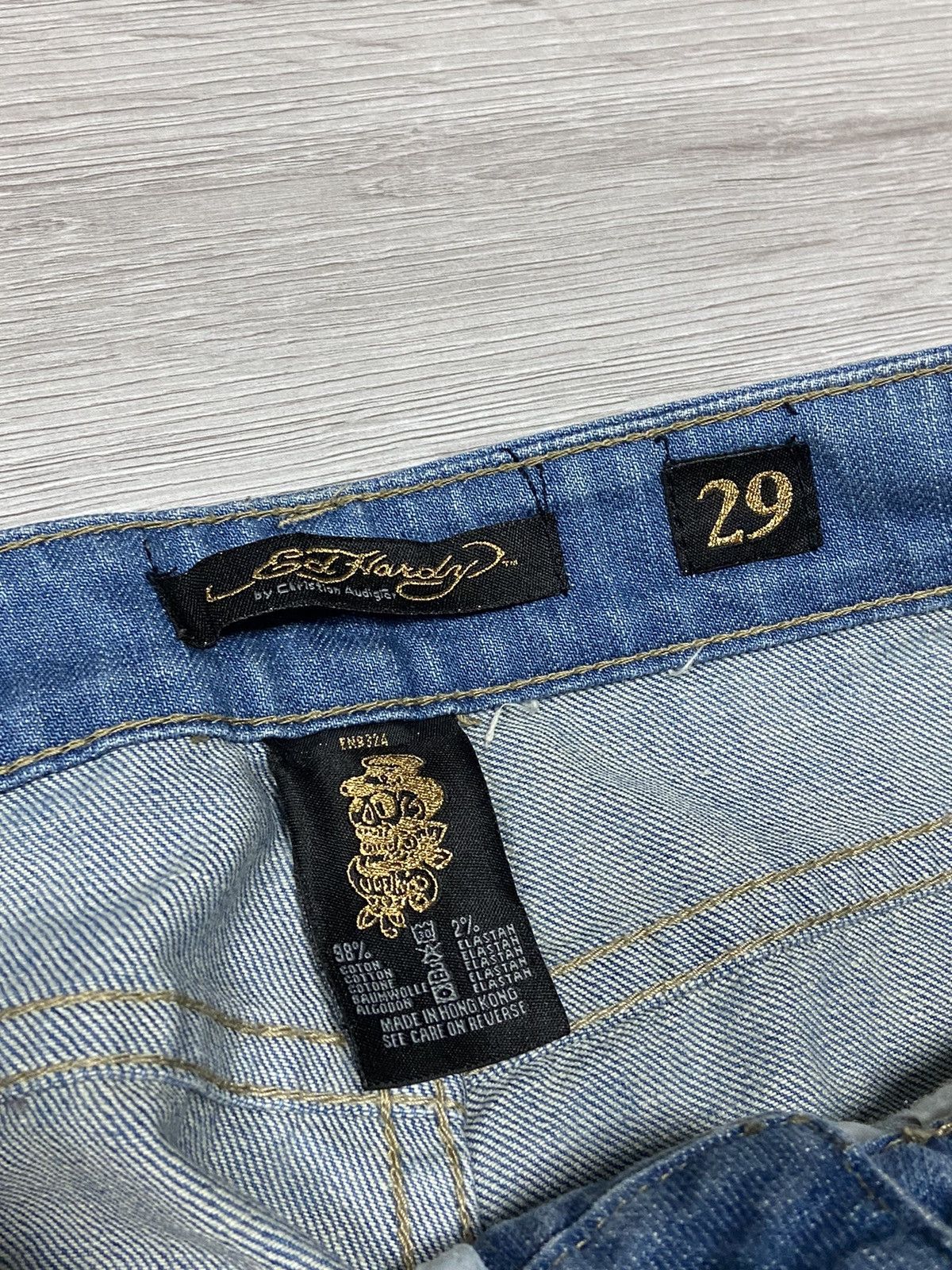 Ed Hardy Ed Hardy big logo vintage denim jeans Size 29" - 8 Thumbnail