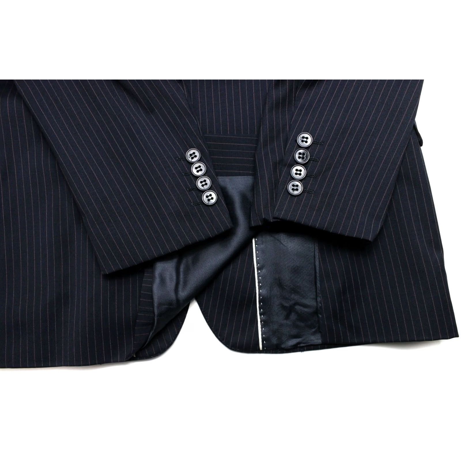 Ben Sherman BEN SHERMAN Blazer Men's EU 48S Pinstriped Lined Single Breasted Navy Blazer Size 48R - 5 Thumbnail