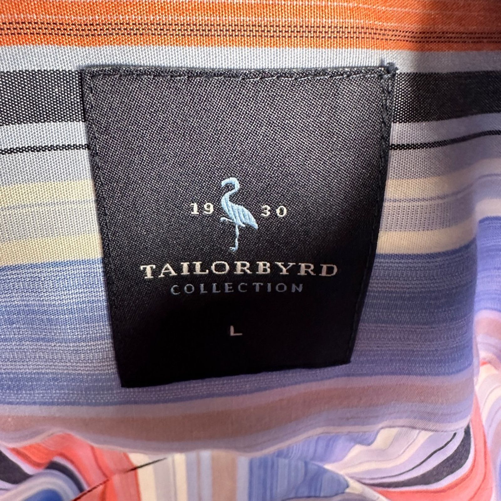 Tailorbyrd Tailorbyrd Button Up Shirt Blue Striped Long Sleeve Cotton L Size US L / EU 52-54 / 3 - 7 Thumbnail