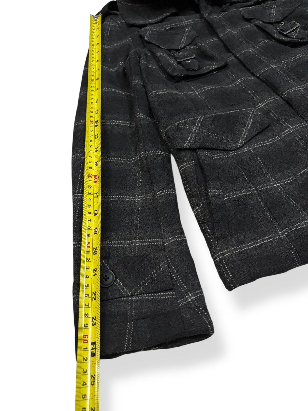 If Six Was Nine In The Attic Plaid Multi-pockets Faux Fur Hooded Punk Jacket Size US S / EU 44-46 / 1 - 11 Thumbnail
