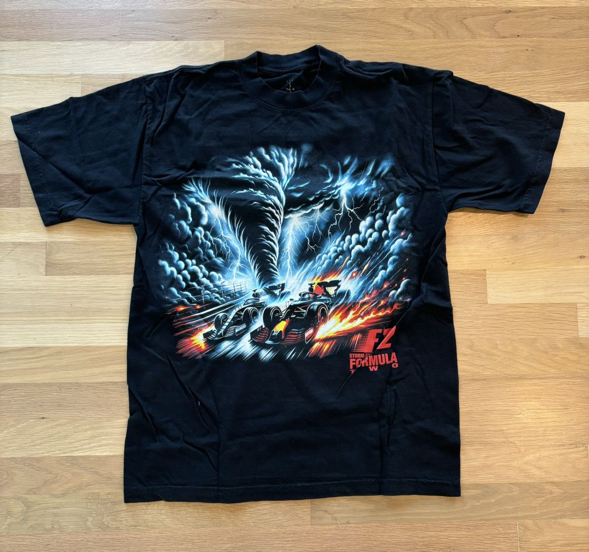 Travis Scott RARE Travis Scott Stormi Formula Two F2 Pit Crew Tee Size US M / EU 48-50 / 2 - 1 Thumbnail