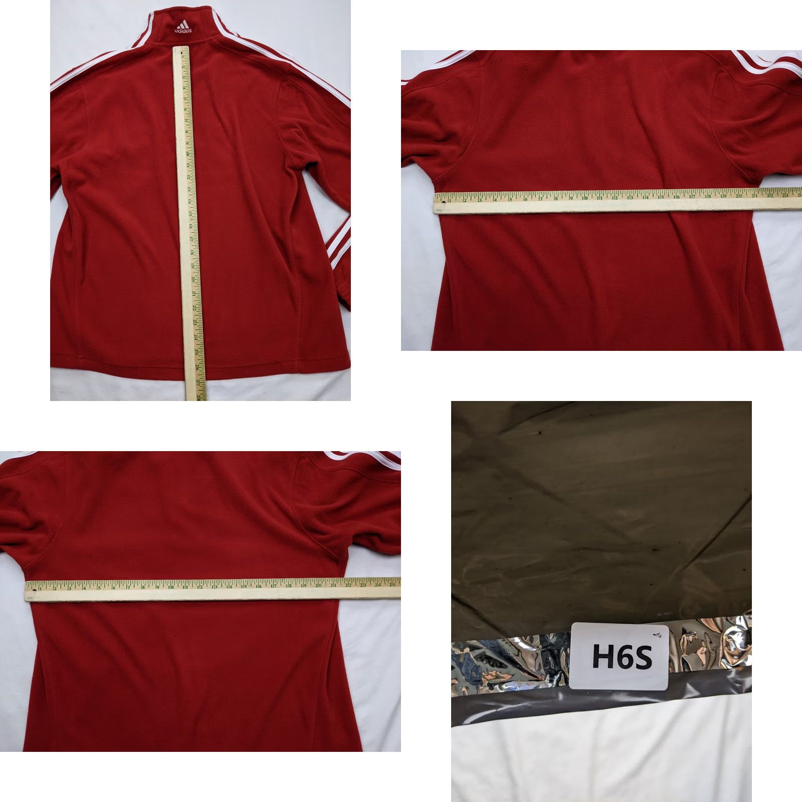 Adidas Adidas Sweatshirt Pullover 1/4 Zip Crew Neck Striped Fleece Red White Women S Size S / US 4 / IT 40 - 9 Thumbnail