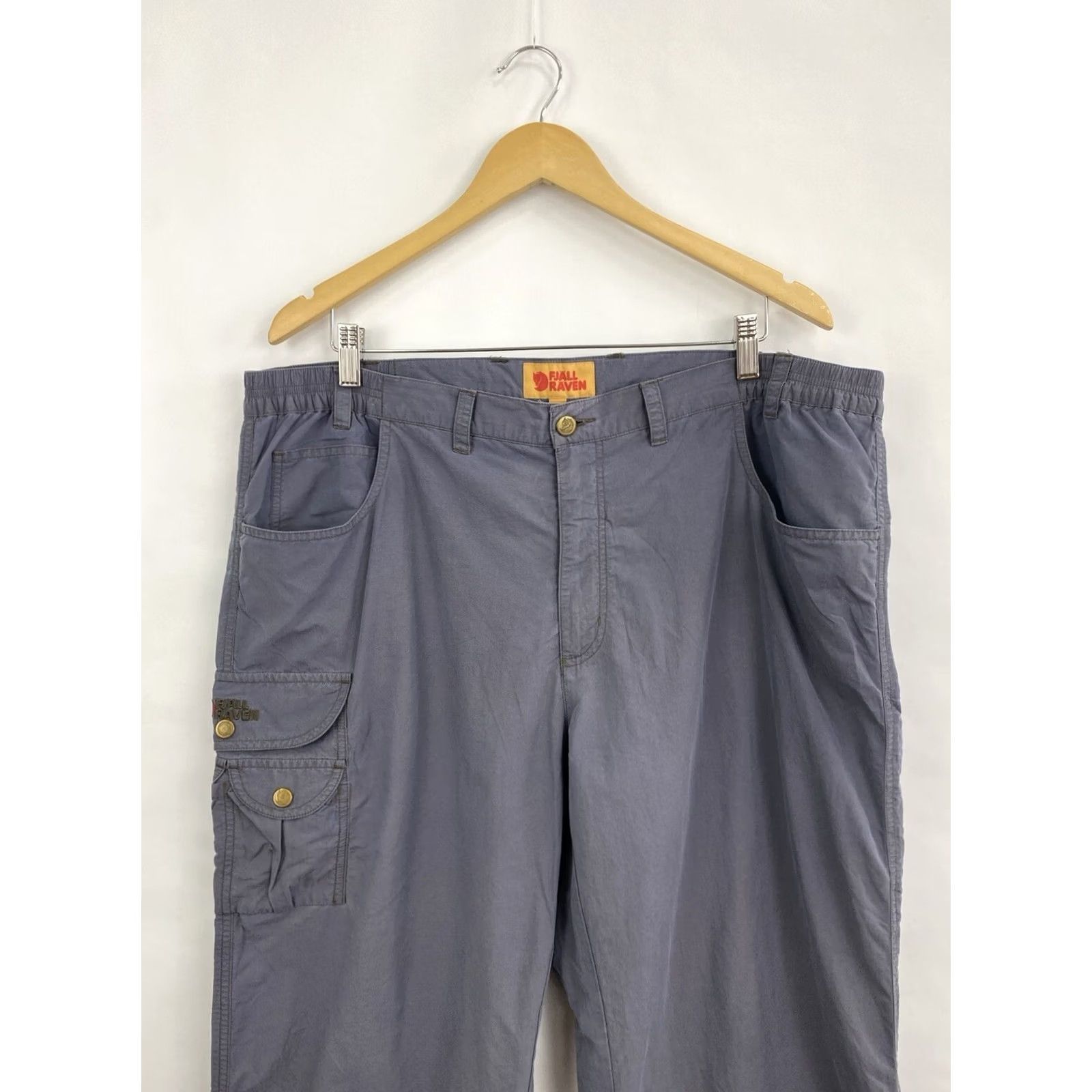 Vintage VINTAGE Fjallraven nylon cargo trekking outdoor pants Men L blue 90s cargo pants blue Mens Size US 33 - 3 Thumbnail