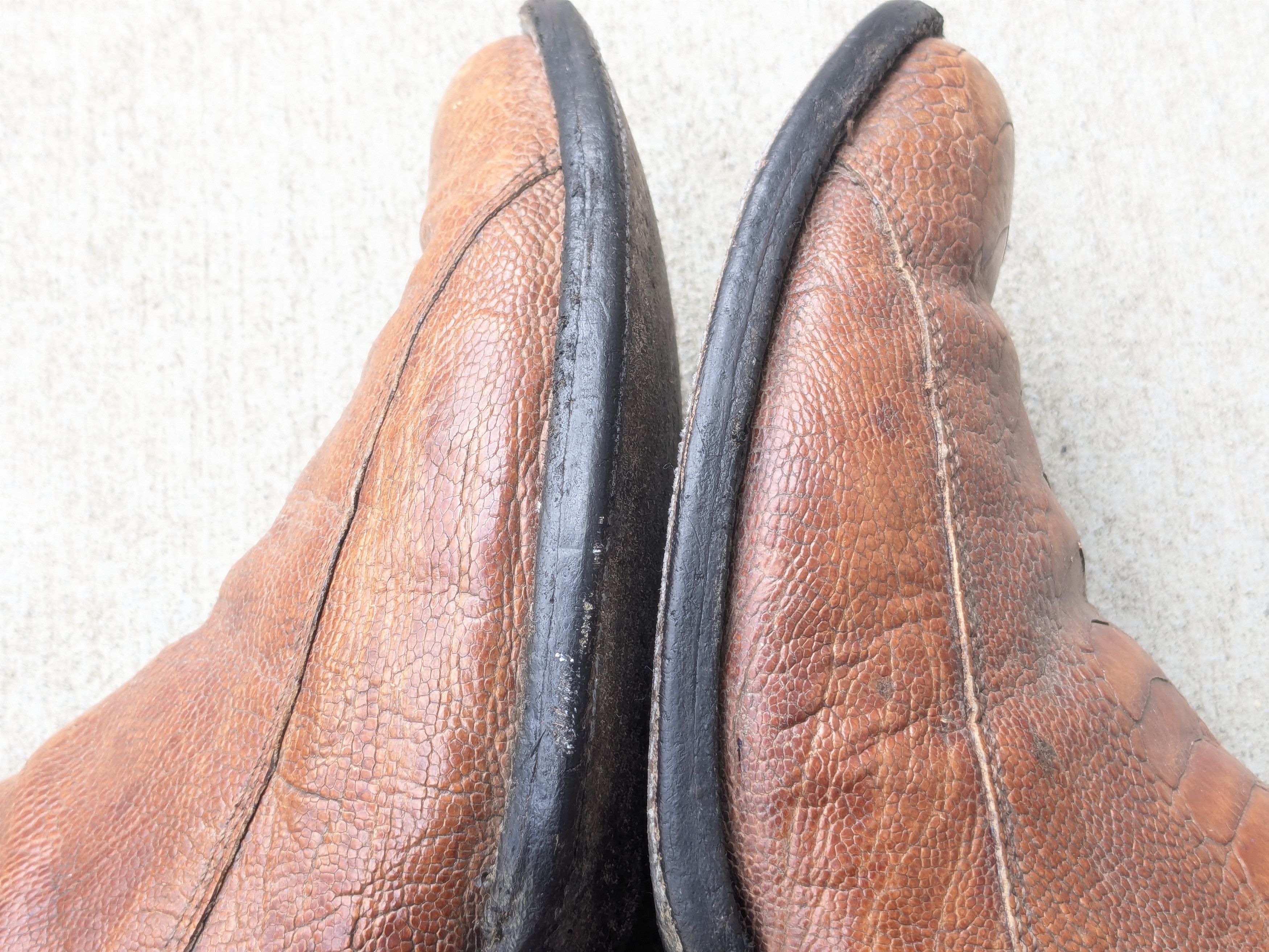 Genuine Leather Panhandle Slim Cowboy Boots 10 D Brown Mexico Botas Size US 10 / EU 43 - 11 Thumbnail