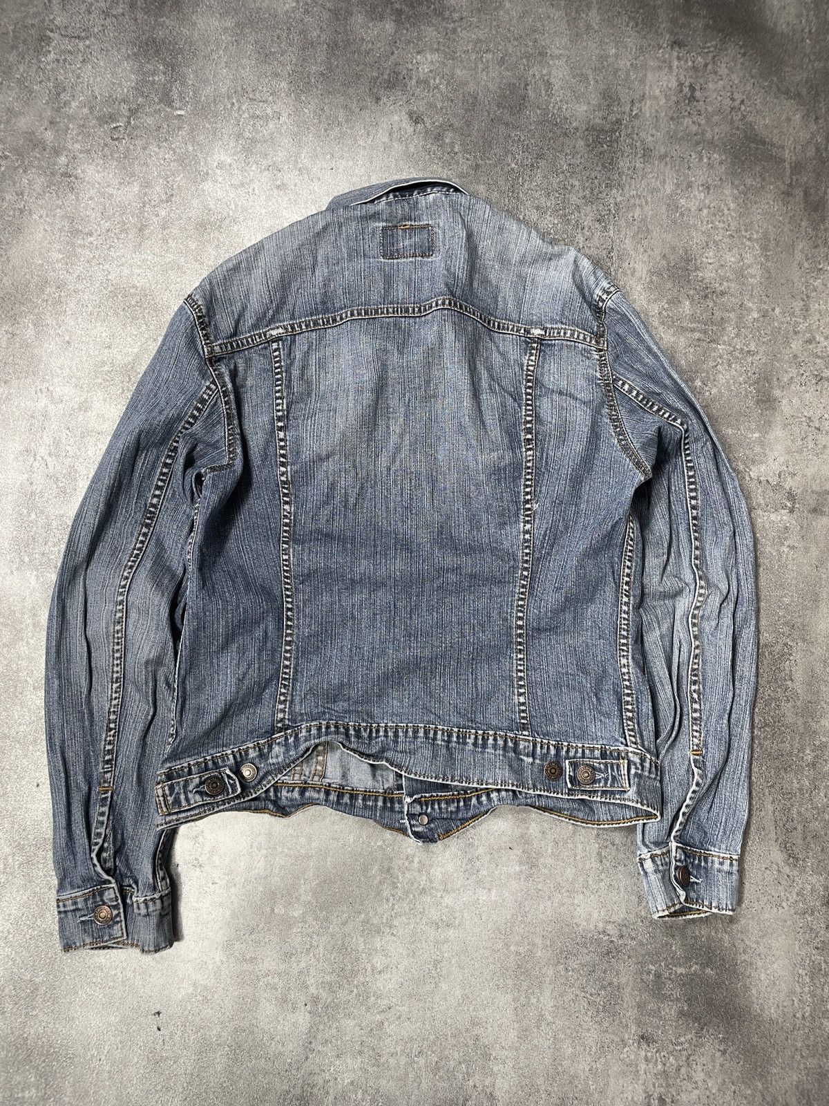 Levi's 🔥Offers🔥Levis Vintage Y2K Denim Jacket Solid Rare Size XS / US 0-2 / IT 36-38 - 2 Thumbnail