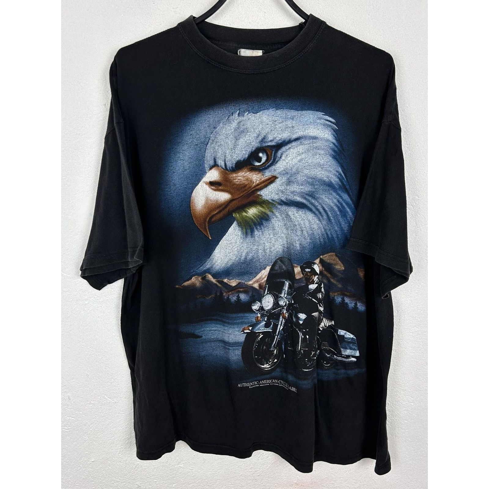 Vintage 90s Vintage American Motorcycle Graphic Design T-Shirt Size US L / EU 52-54 / 3 - 1 Thumbnail