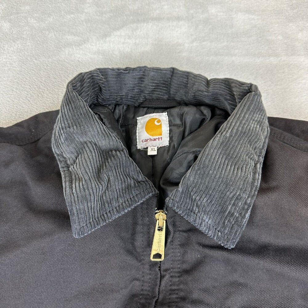 Carhartt Carhartt Black Re-work Detroit Jacket Grey Collar Men's Siz Size US XL / EU 56 / 4 - 2 Thumbnail