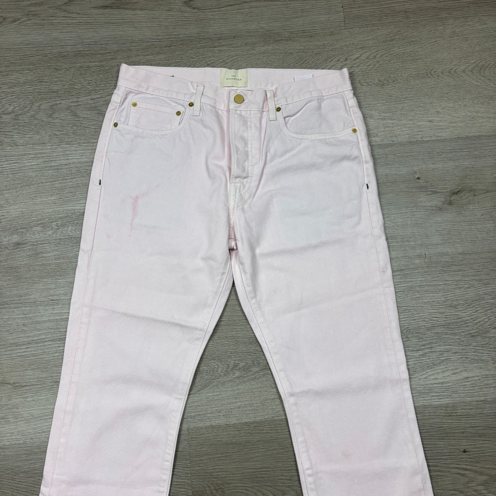 Sid Mashburn $150 Sid Mashburn Slim Straight Jeans Light Pink Men's 33x32 Size US 33 - 2 Thumbnail