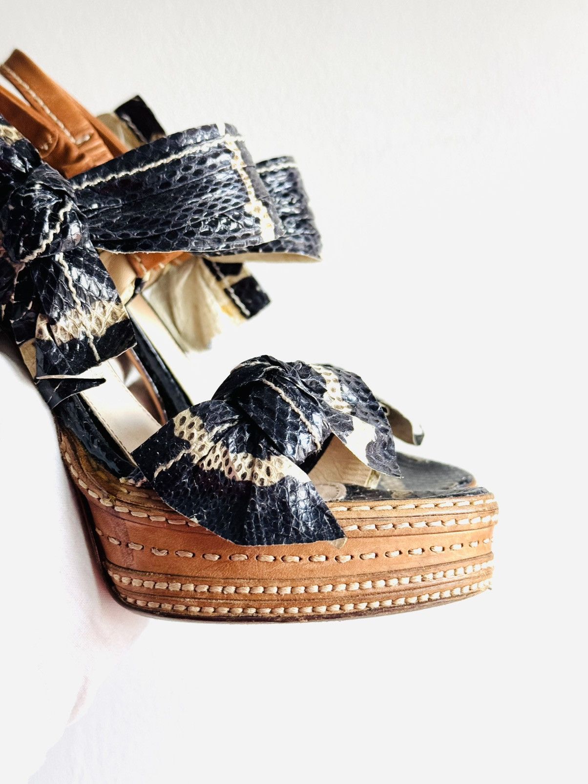 Prada Prada S/S 2009 Iconic python platform sandals 37 Size US 7 / IT 37 - 10 Thumbnail