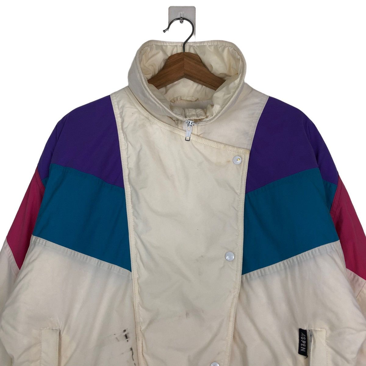 Japanese Brand 🔥Vintage Biker Jacket Aspen Japan Mix Colour Streetwear Size US M / EU 48-50 / 2 - 3 Thumbnail