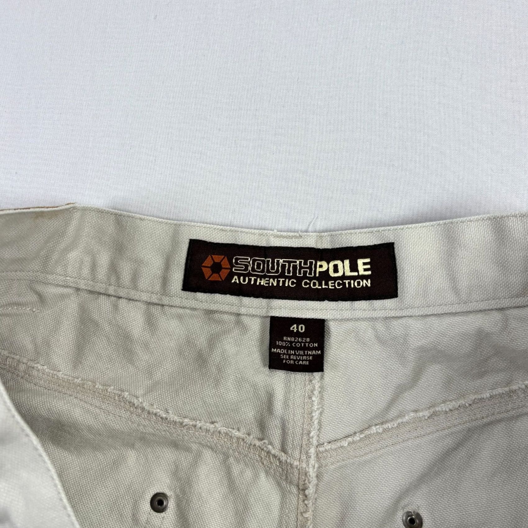 Southpole VINTAGE Southpole Pants Mens Size 40 Beige Carpenter Wide-Leg Baggy Y2K Hip Hop Mens Size US 40 / EU 56 - 4 Thumbnail