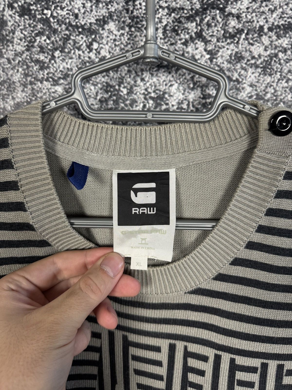 G-Star G-Star Raw Nelson R Knit L/S Striped Sweatshirt Pullover XL Size US XL / EU 56 / 4 - 11 Thumbnail