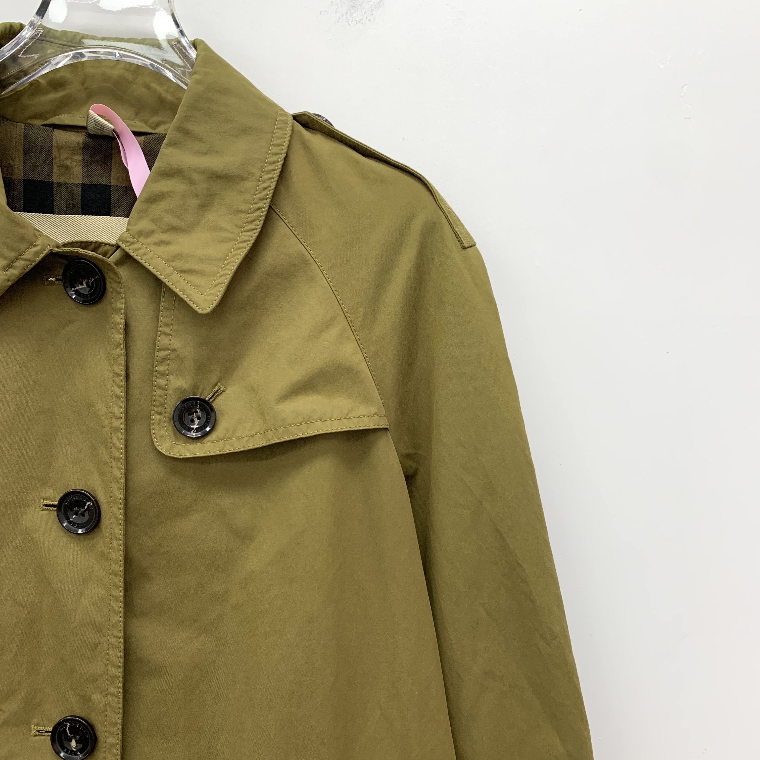 Burberry Burberry Cotton Trench Coat Army Green (Size 42) Size M / US 6-8 / IT 42-44 - 7 Thumbnail