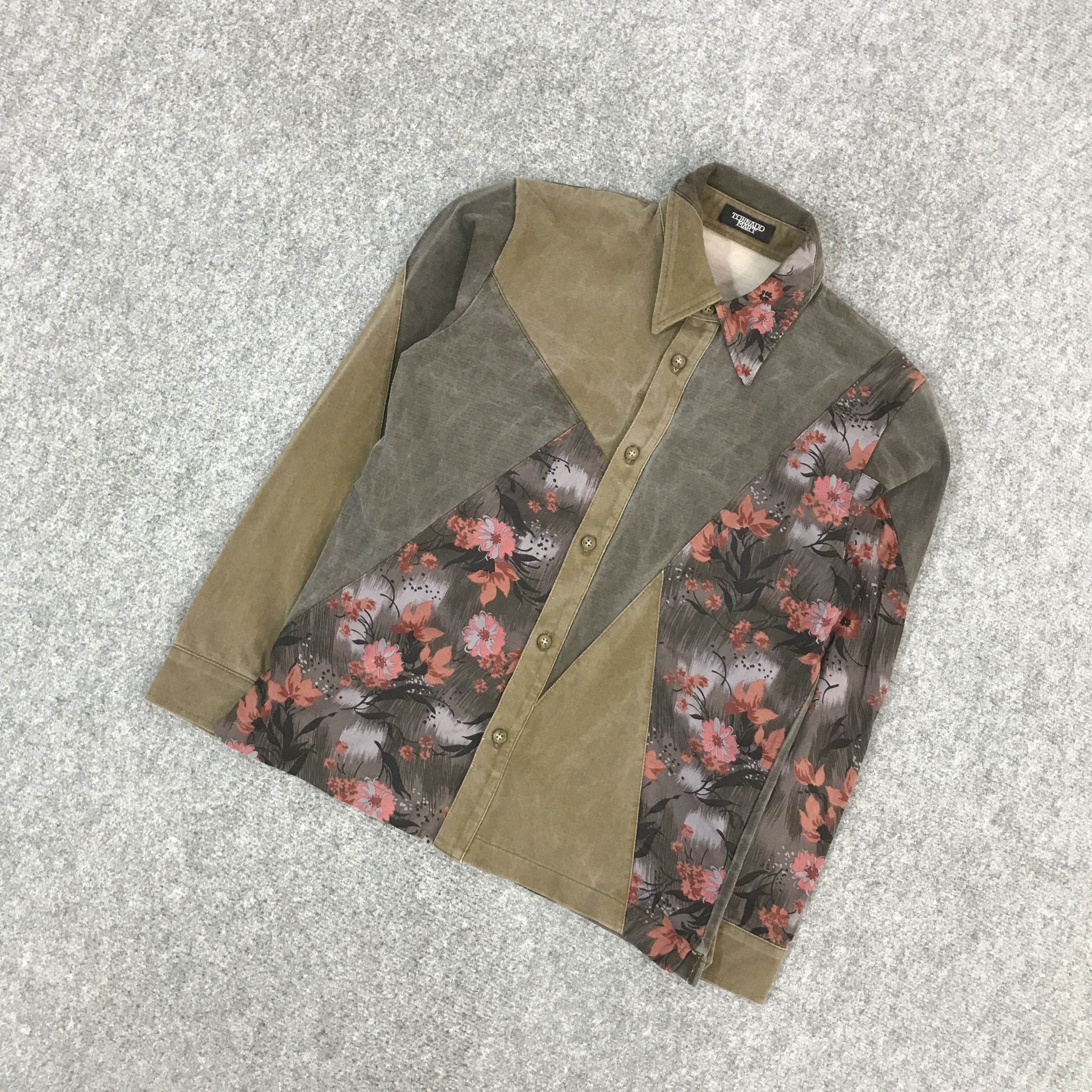 If Six Was Nine × Japanese Brand × Tornado Mart TORNADO MART JAPAN PATCHWORK RARE BUTTON UP SHIRTS Size US M / EU 48-50 / 2 - 5 Thumbnail