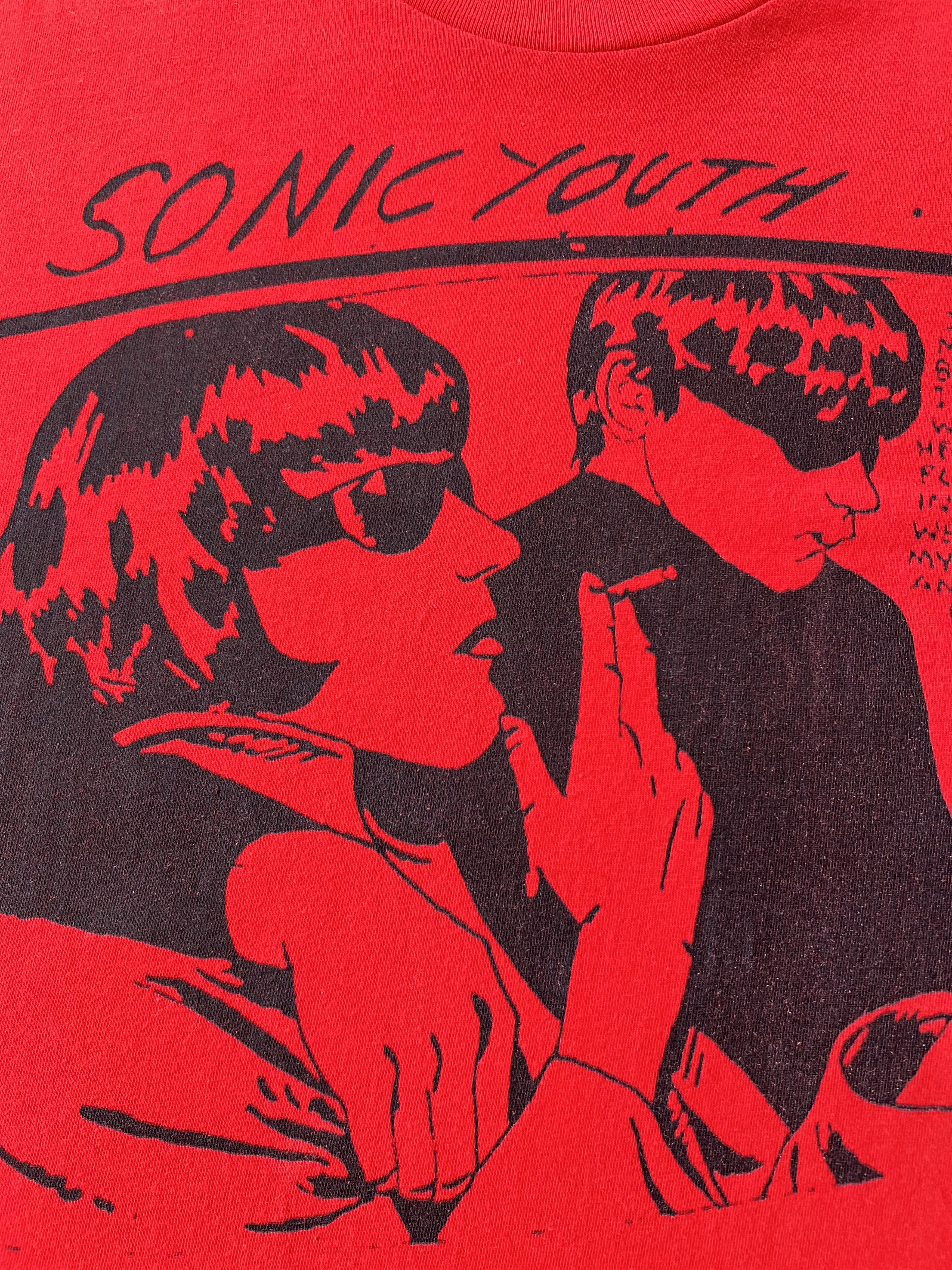 Band Tees Vintage 2000s Sonic Youth Goo Album Red T-shirt Size US L / EU 52-54 / 3 - 4 Thumbnail