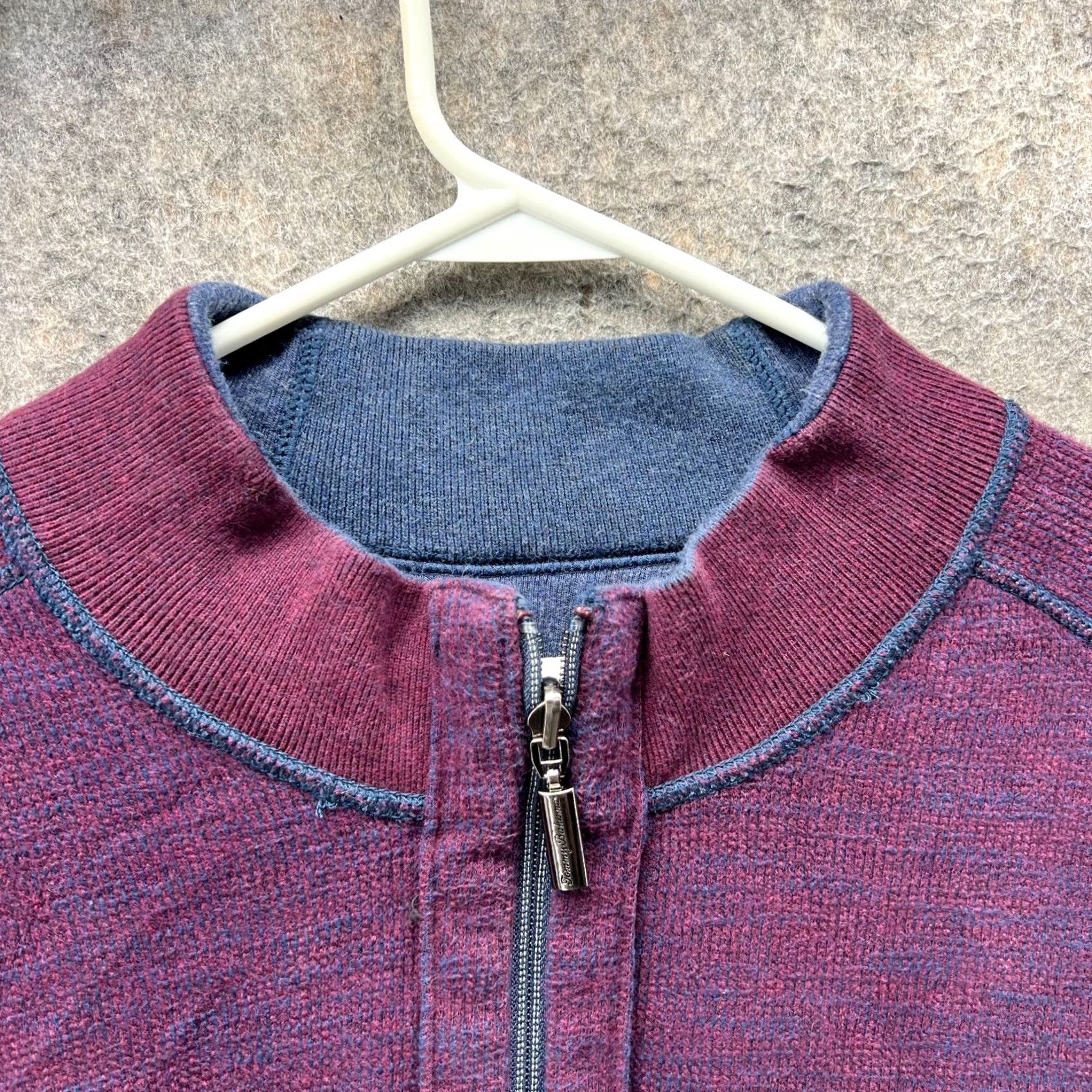 Tommy Bahama VINTAGE Tommy Bahama Sweater Mens 2XL Blue Purple Reversible Pullover Fleece Size US XXL / EU 58 / 5 - 3 Thumbnail