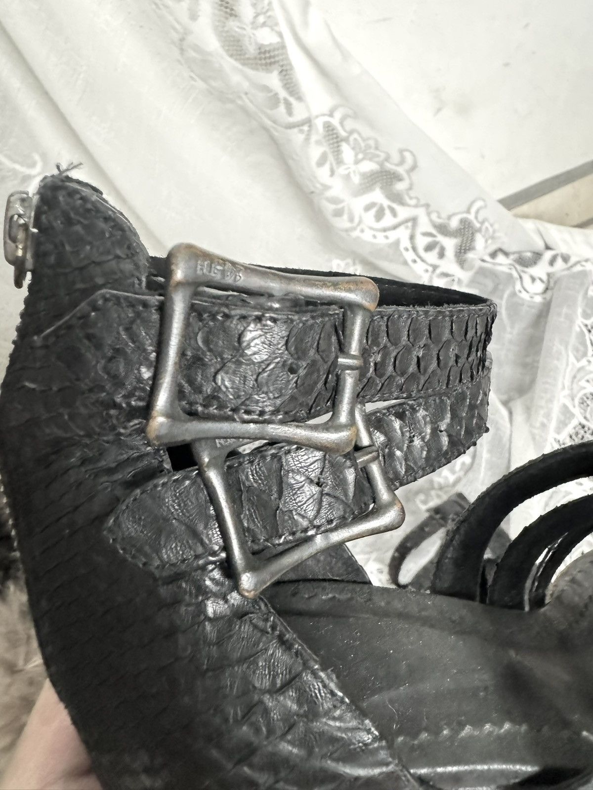 14th Addiction 14th Addiction Python Leather Straps Heels Size US 6 / IT 36 - 3 Thumbnail