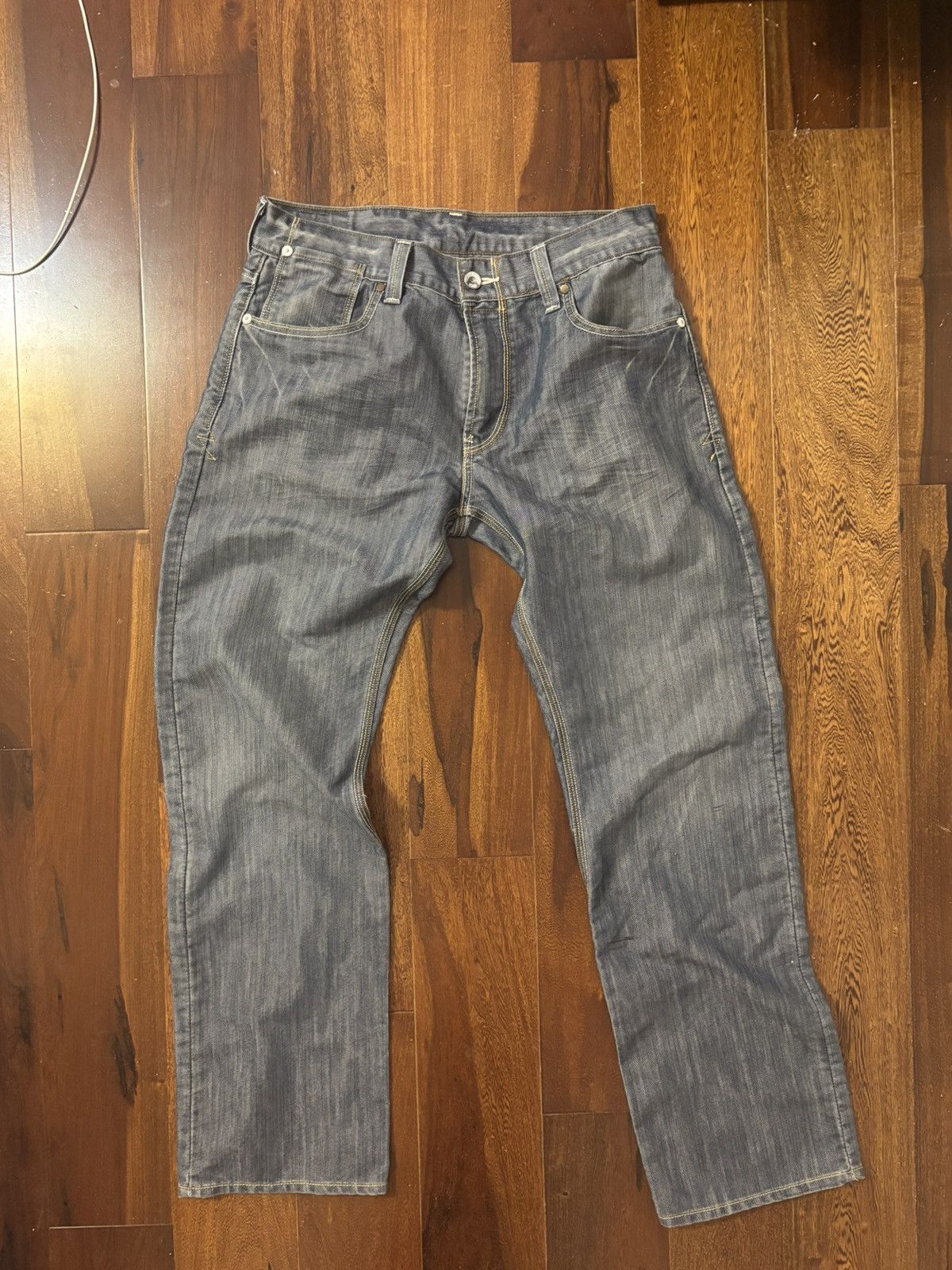 Levi's Gray and Blue embroidered jeans Size US 34 / EU 50 - 2 Thumbnail