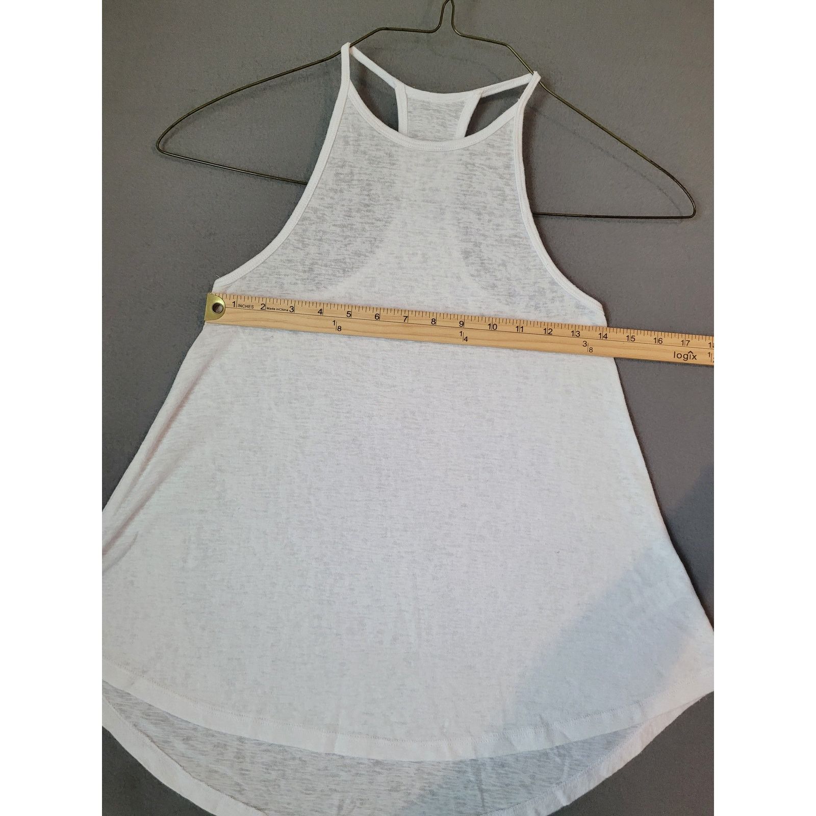 Athleta Athleta Breezy High Neck Racerback Tank White XS Tech Size XS / US 0-2 / IT 36-38 - 6 Thumbnail